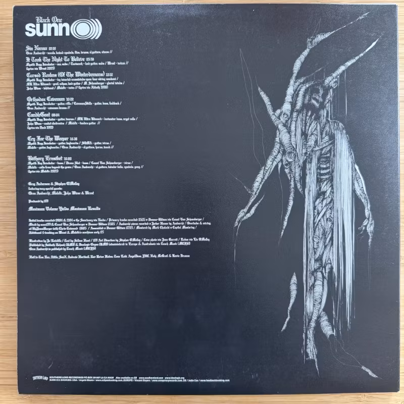 SUNN O))) Black One (Southern Lord - USA 2015 reissue) (NM) 2LP