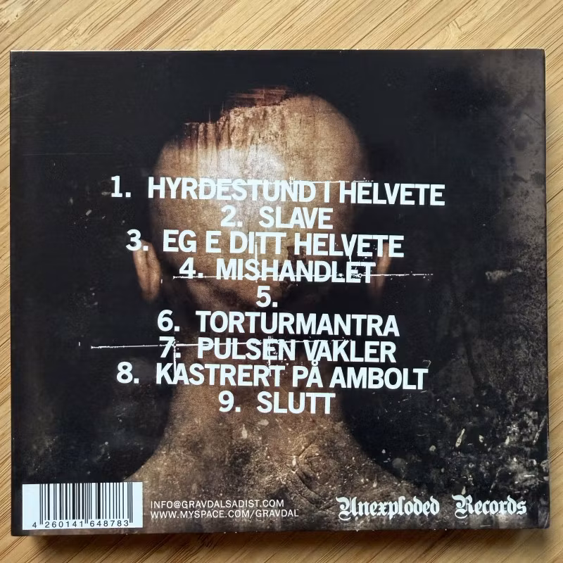 GRAVDAL Torturmantra (Unexploded - Sweden original) (NM) CD