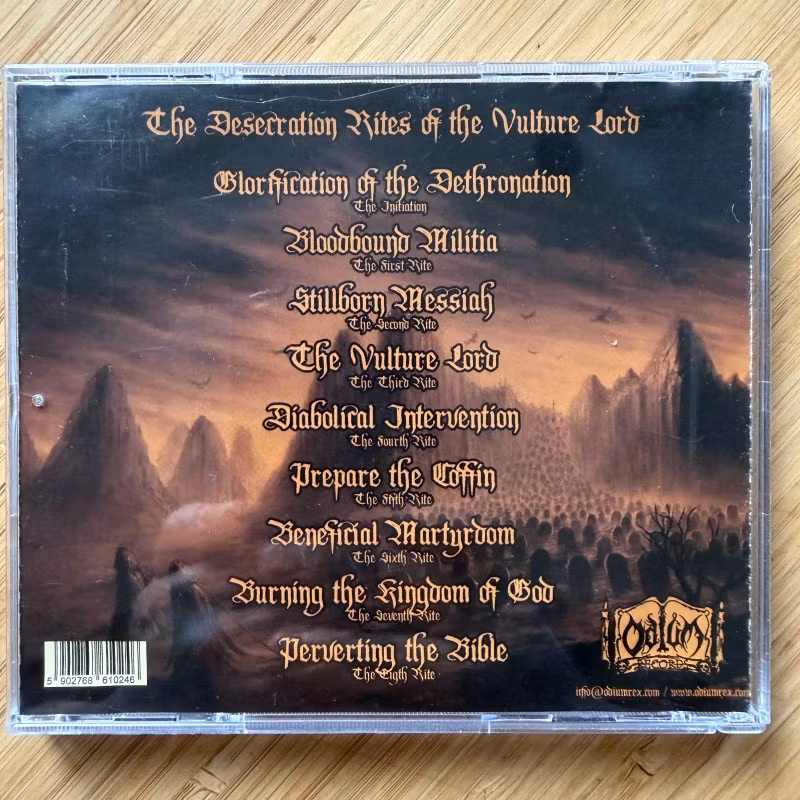 VULTURE LORD Desecration Rite (Odium - UK original) (NM) CD