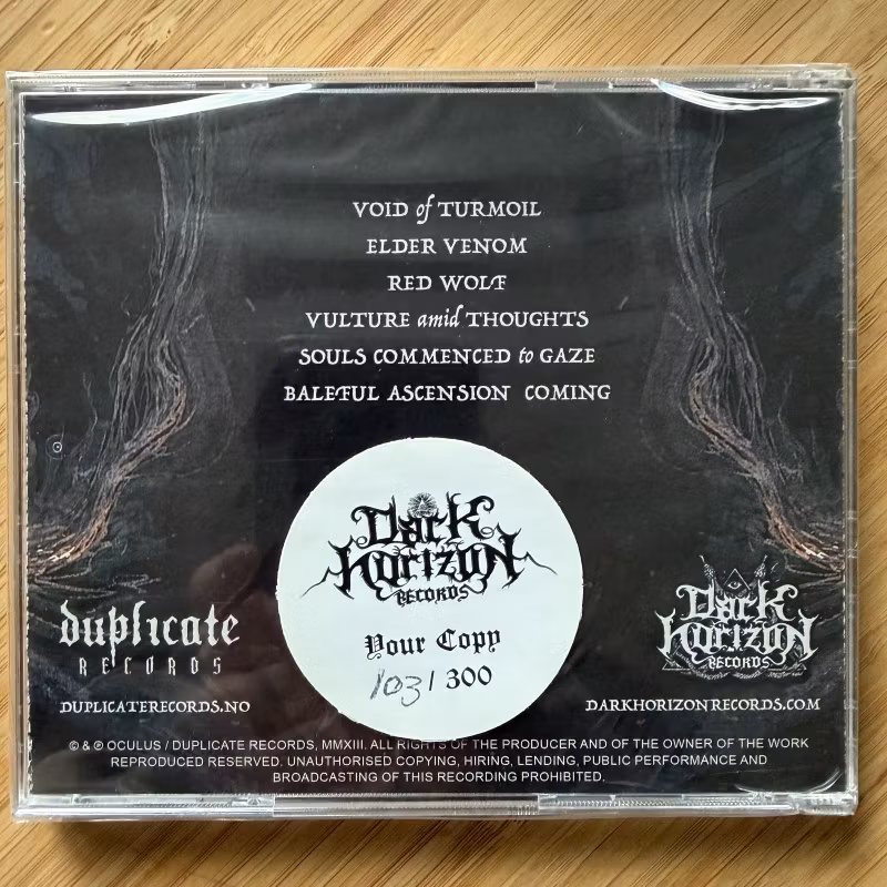 OCULUS Of Temples And Vultures (Duplicate - Norway original) (SS) CD
