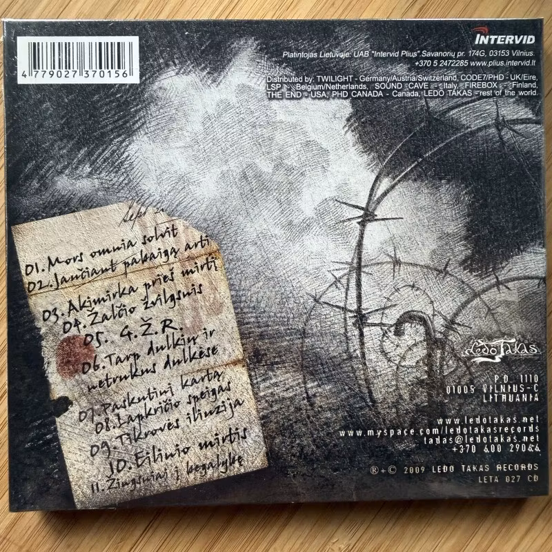 LUCTUS Jaučiant Pabaigą Arti (Ledo Takas - Lithuania original) (SS) CD
