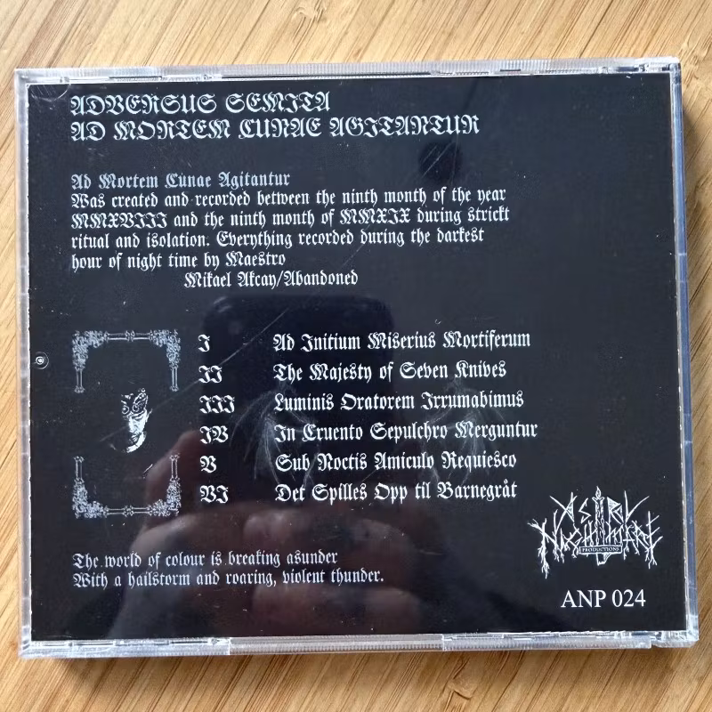 ADVERSUS SEMITA Ad Mortem Cunae Agitantur (Astral Nightmare - Germany original) (NM) CD