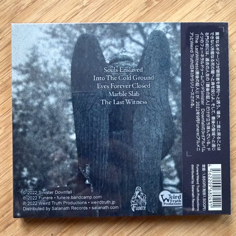 SINISTER DOWNFALL The Last Witness (Funere, Weird Truth - Armenia, Japan original) (SS) CD