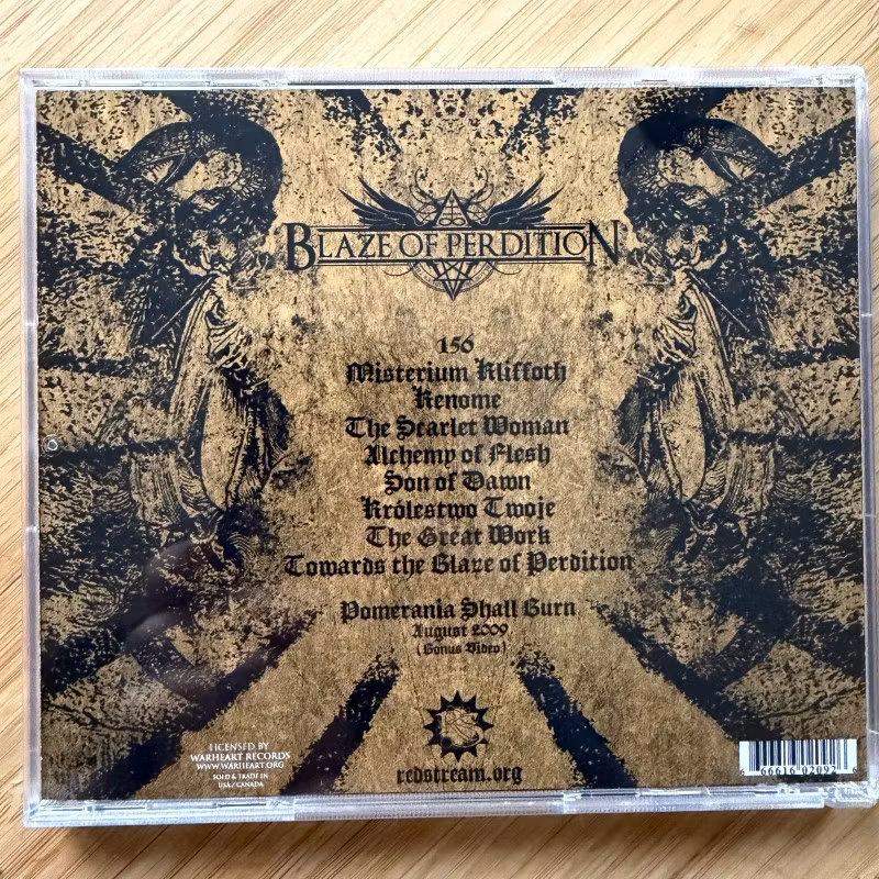 BLAZE OF PERDITION Towards The Blaze Of Perdition (Red Stream - USA reissue) (NM) CD