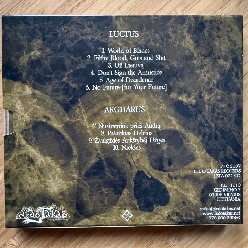 LUCTUS / ARGHARUS Sonitus Caeli Ardentis (Ledo Takas - Lithuania original) (NM) CD