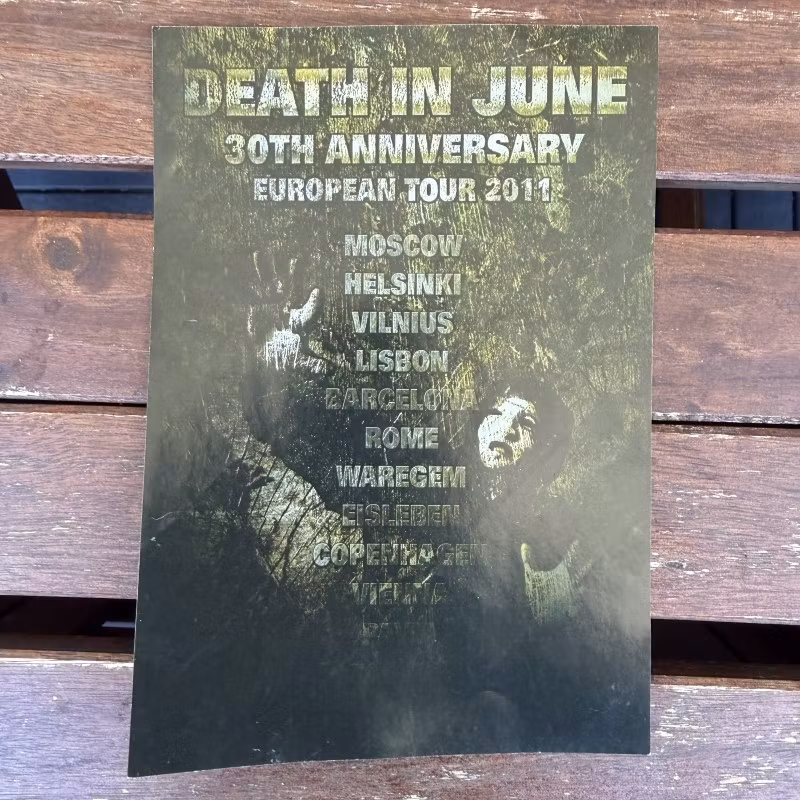 DEATH IN JUNE Europe Tour 2011 (NM) STICKER