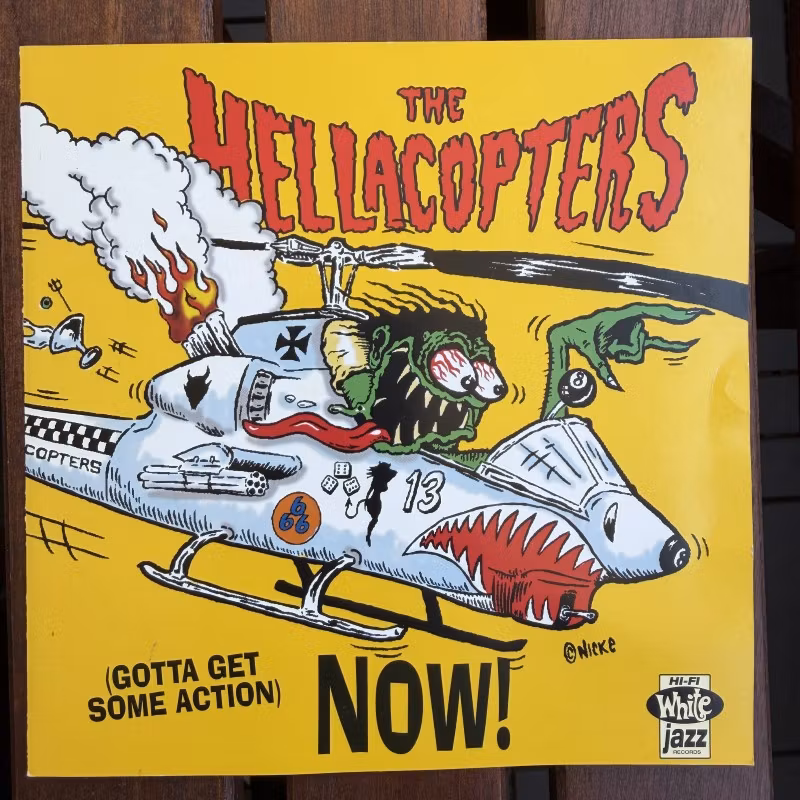 !SLEEVE ONLY! HELLACOPTERS, the (Gotta Get Some Action) Now! (First press) (EX) 7" SLEEVE
