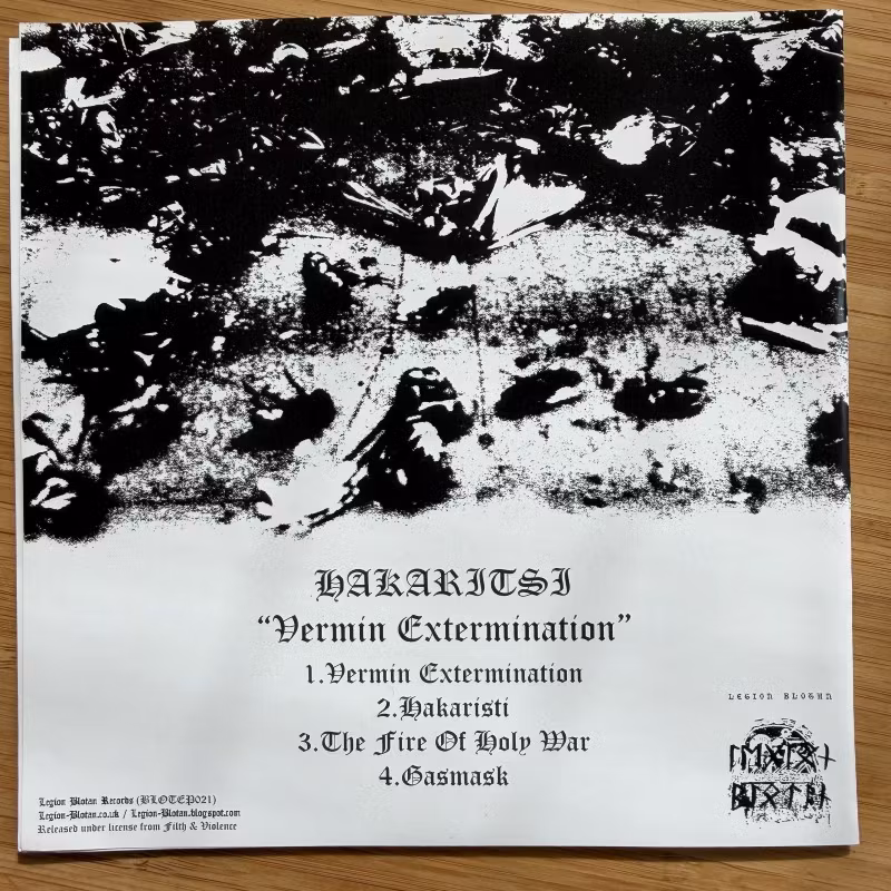 HAKARISTI Vermin Extermination (Legion Blotan - UK reissue) (NM) 7"