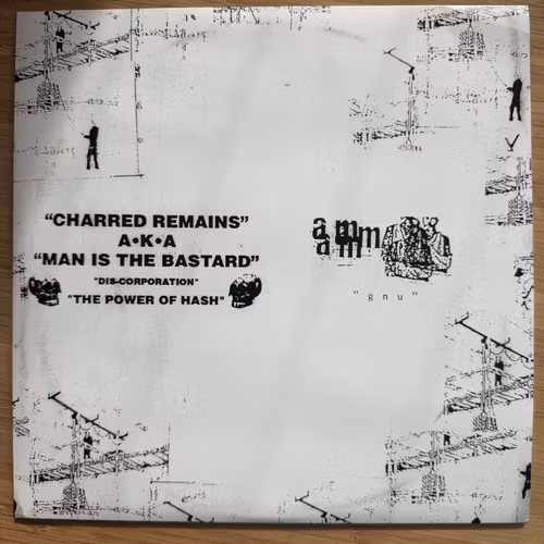 AUNT MARY / CHARRED REMAINS AKA MAN IS THE BASTARD Split (Deep Six - USA reissue) (EX) 10"