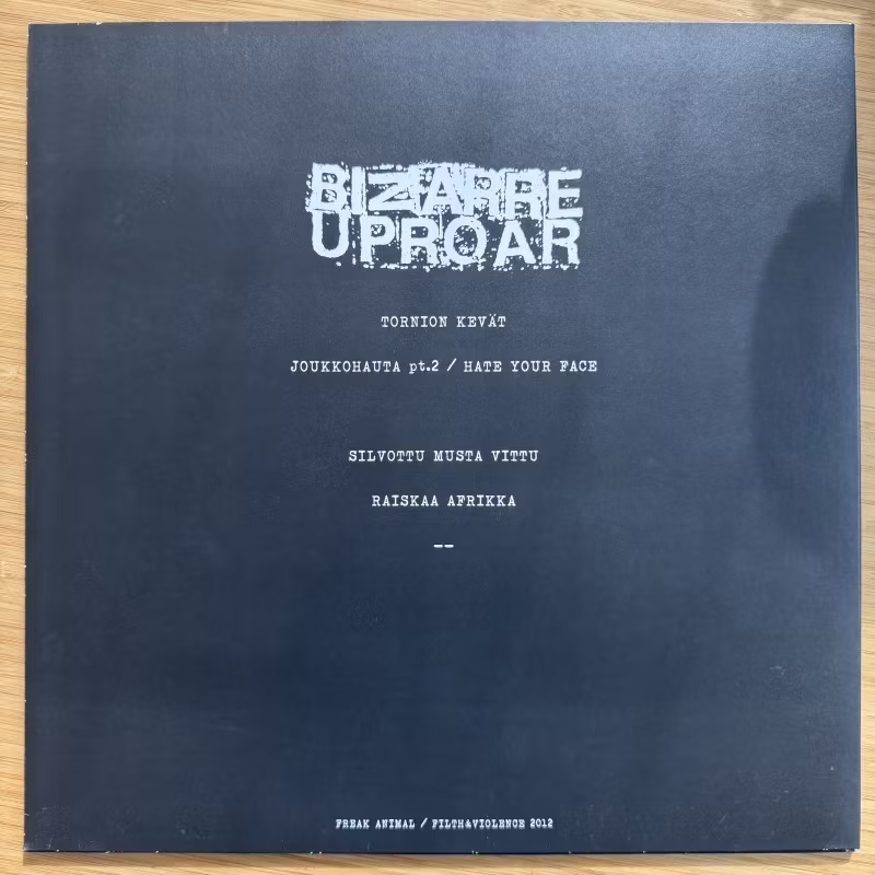 BIZARRE UPROAR Rape Africa (Freak Animal, Filth And Violence - Finland original) (EX/NM) LP