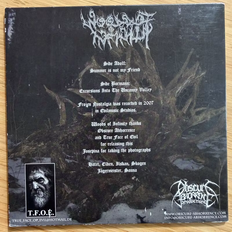 WOODS OF INFINITY Frozen Nostalgia (True Face Of Evil - Finland original) (NM/EX) 7"