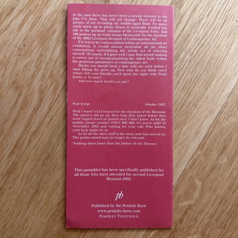 BILL DRUMMOND You Whore (EX) PAMPHLET