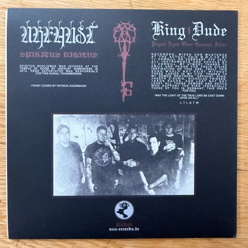 URFAUST / KING DUDE Spiritus Nihilus / Pagan Eyes Over German Skies (Ván - Germany original) (NM/EX) 7"