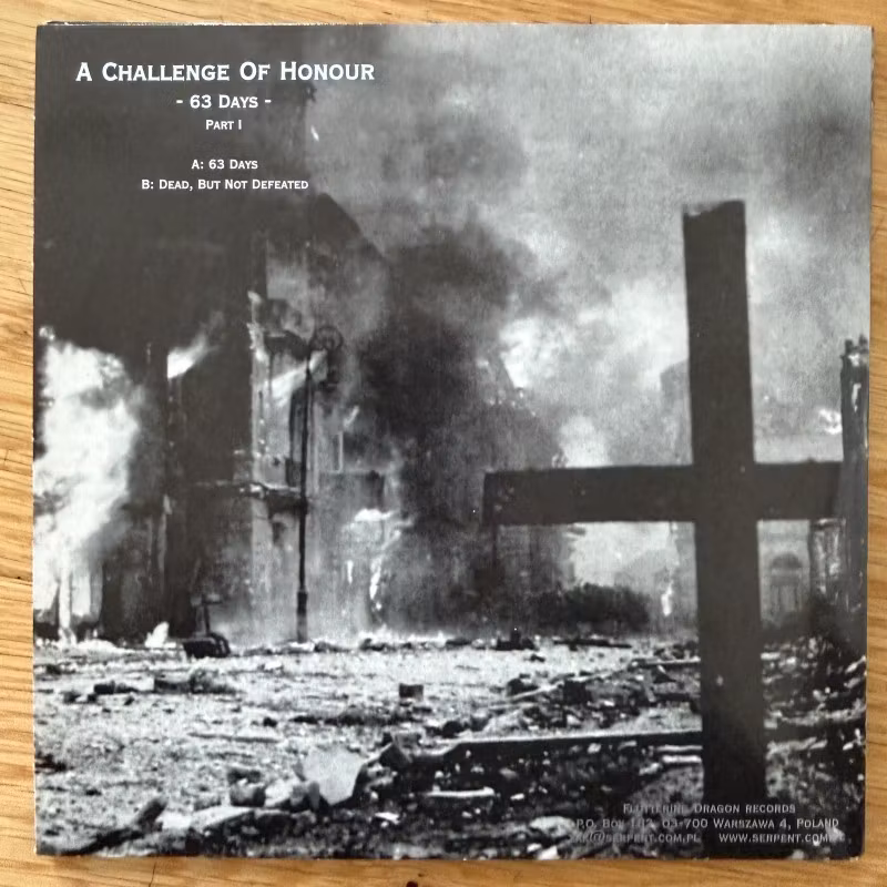A CHALLENGE OF HONOUR 63 Days (Part I) (Fluttering Dragon – Poland original) (NM/EX) 7"