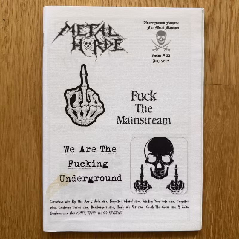 METAL HORDE #22 2017 (EX) FANZINE