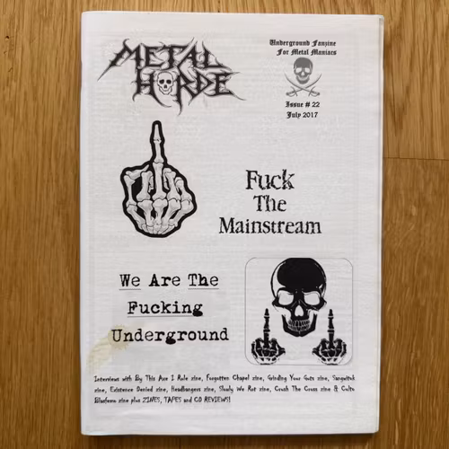 METAL HORDE #22 2017 (EX) FANZINE