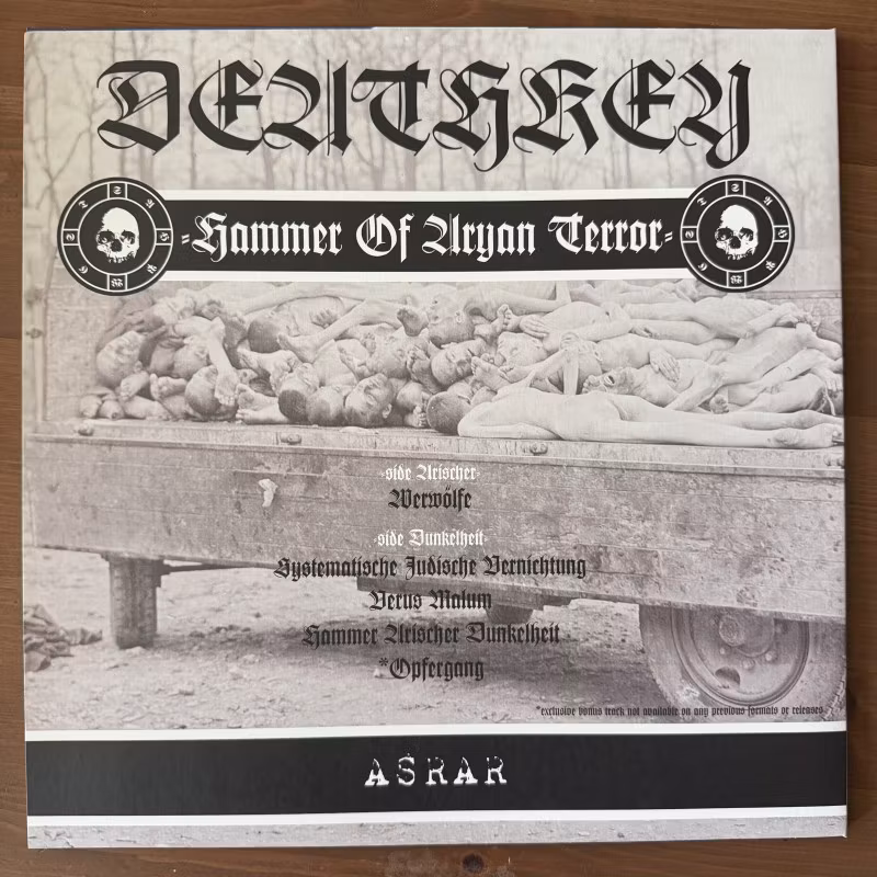 DEATHKEY Hammer Of Aryan Terror (Red vinyl) (ASRAR - Italy reissue) (NM) LP