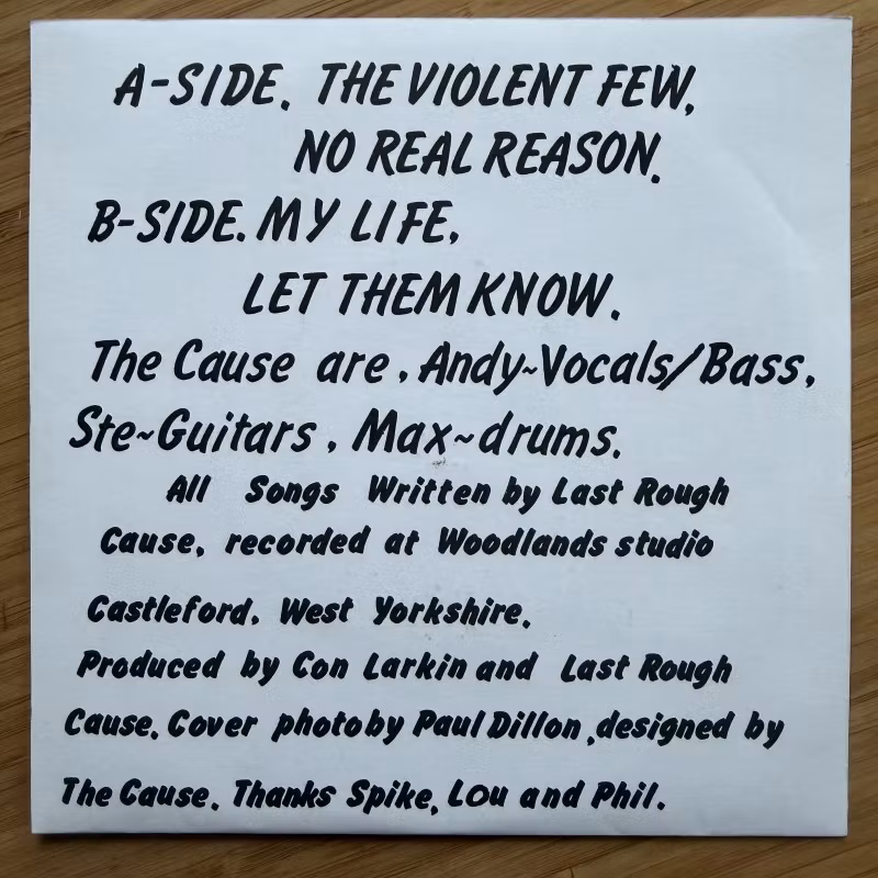 LAST ROUGH CAUSE The Violent Few E.P. (No Plan - Italy reissue) (NM) 7"