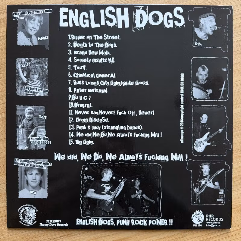 ENGLISH DOGS We Did, We Do, We Always Fucking Will! (Nunny Dave - UK reissue) (EX) LP