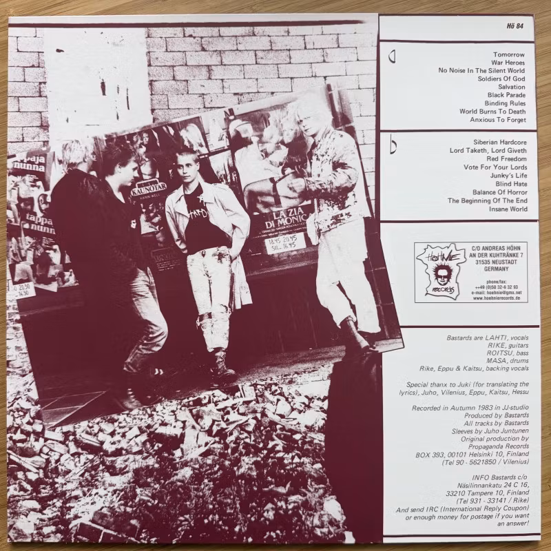 BASTARDS Siberian Hardcore (Höhnie - Germany reissue) (NM) LP