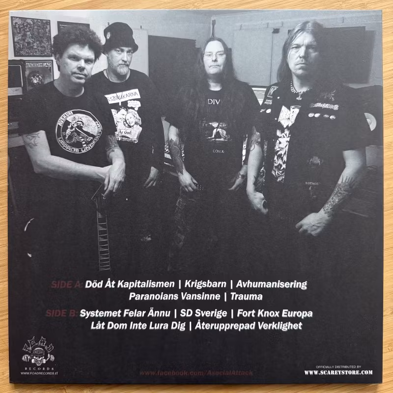 ASOCIAL Död Åt Kapitalismen (F.O.A.D. - Italy original) (NM) LP
