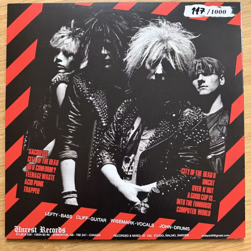 BLACK UNIFORMS Faces Of Death (Unrest - Canada reissue) (EX/NM) LP