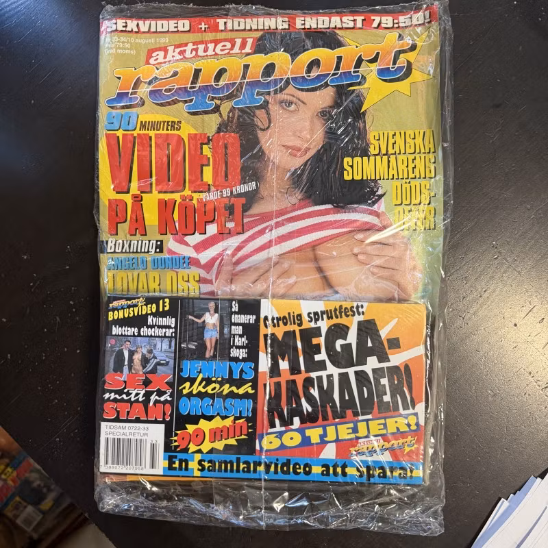 AKTUELL RAPPORT Augusti 1999 (SS) MAGAZINE + VHS