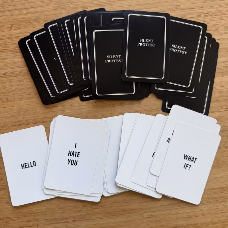 BILL DRUMMOND / THE KLF Silent Protest (EX) CARD GAME