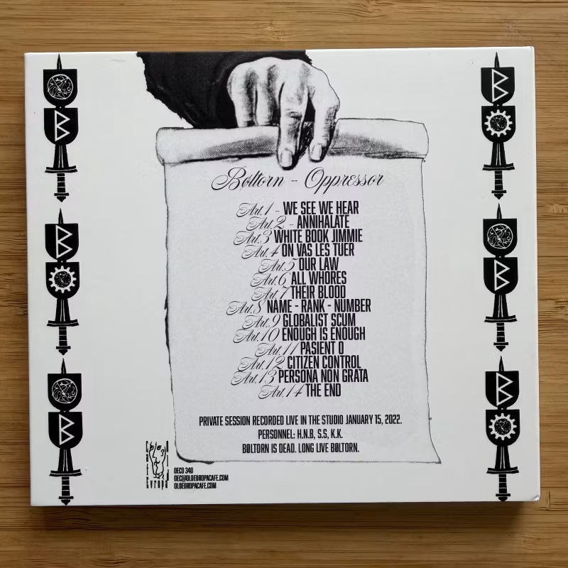 BØLTORN Oppressor (Old Europa Cafe - Italy original) (NM) CD