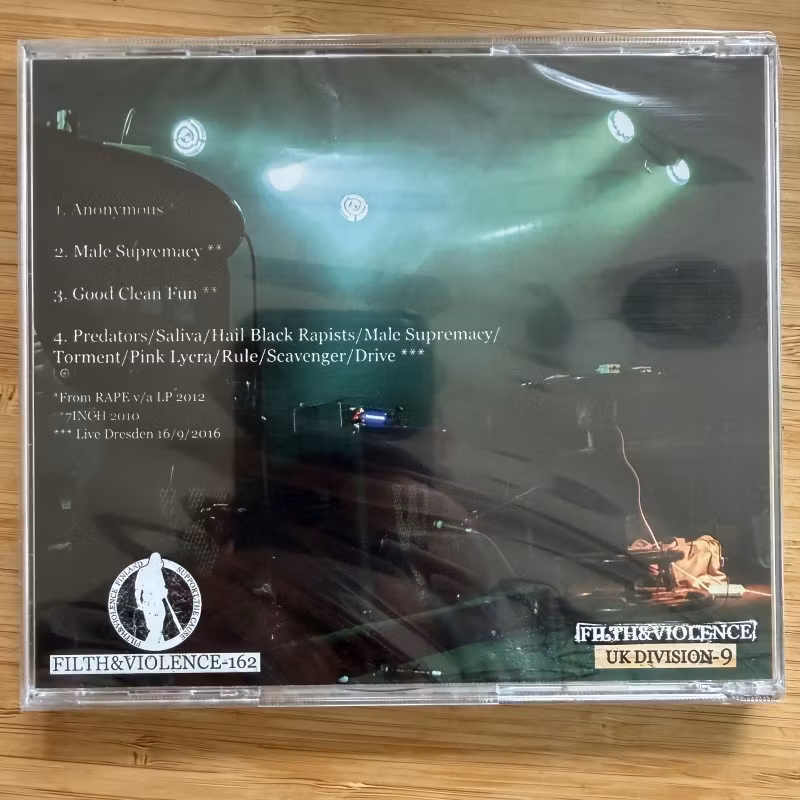SNUFF Anonymous / Male Supremacy / Dresden (Filth And Violence - Finland original) (SS) CD