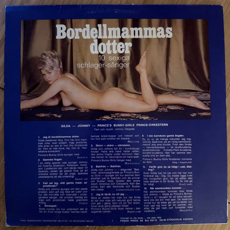 JOHNNY BODE Bordellmammas Dotter (Prince - Sweden 2nd press) (VG/EX) LP
