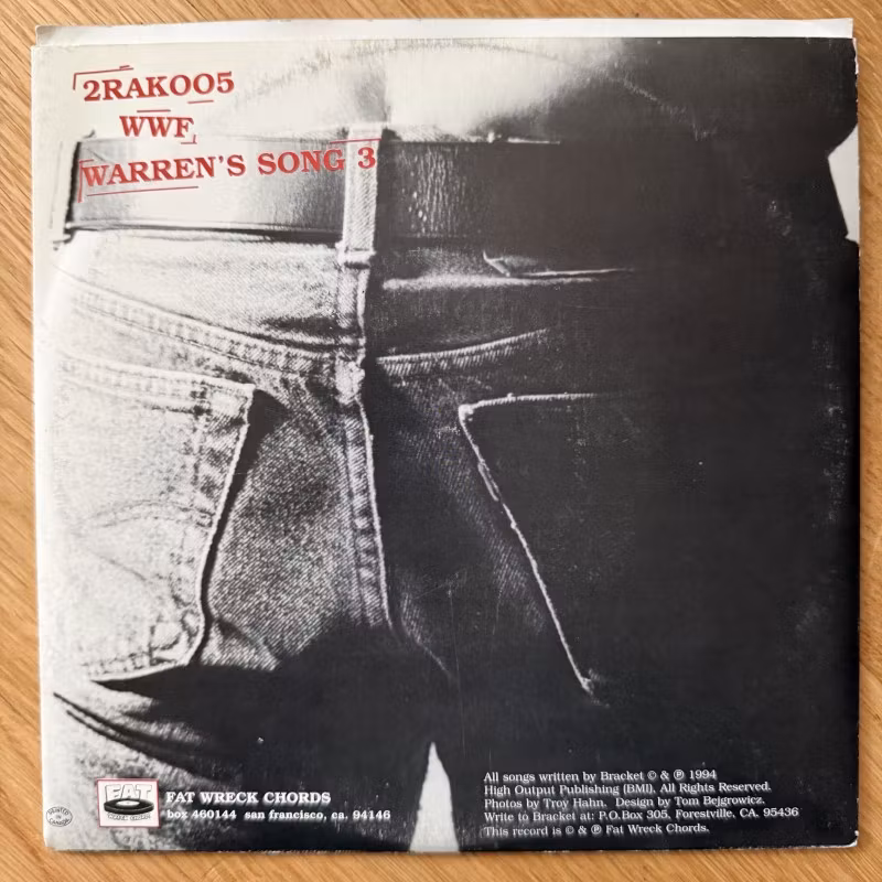 BRACKET Stinky Fingers (Fat Wreck Chords - USA original) (VG+/EX) 7"