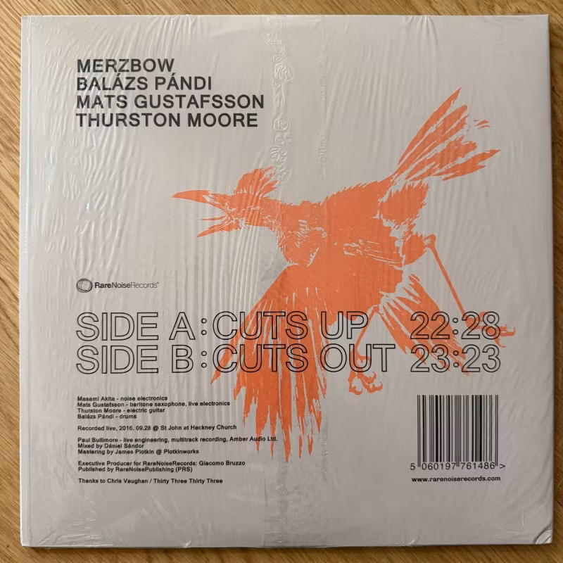 MERZBOW, BALÁZS PÁNDI, MATS GUSTAFSSON, THURSTON MOORE Cuts Up Cuts Out (RareNoise - UK original) (NM) LP