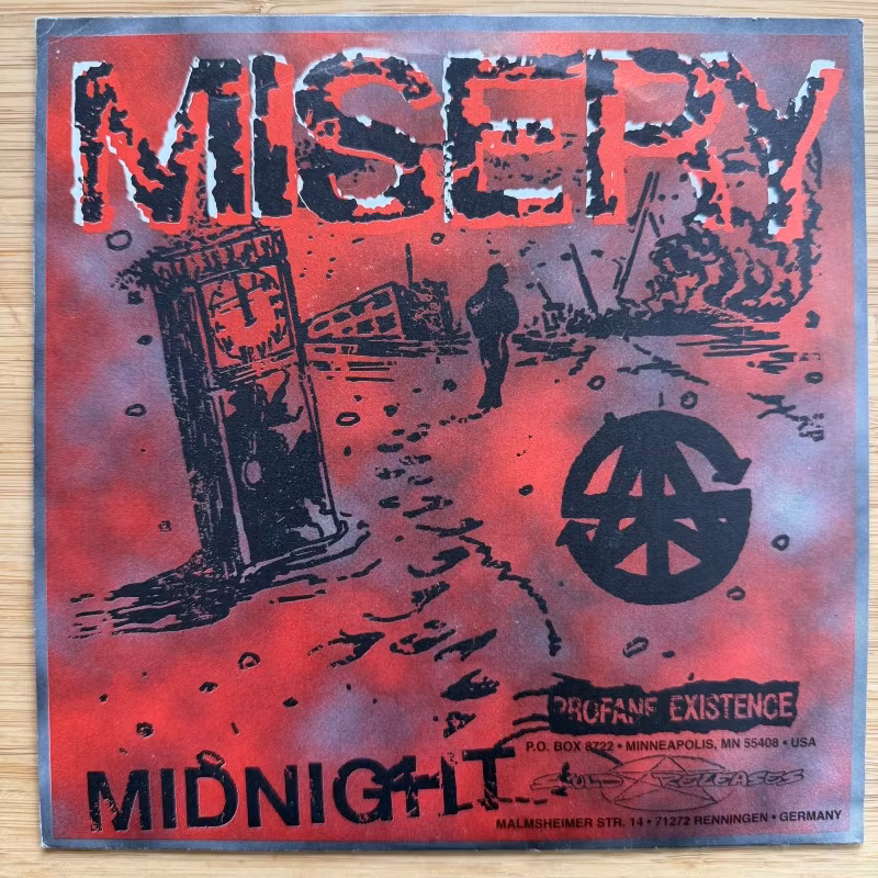 MISERY Next Time (Purple vinyl) (Profane Existence - USA original) (VG+/EX) 7"