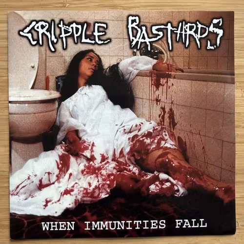 CRIPPLE BASTARDS / REGURGITATE Split (Splatter vinyl) (E.U. '91 Produzioni – Italy original) (EX) 7"
