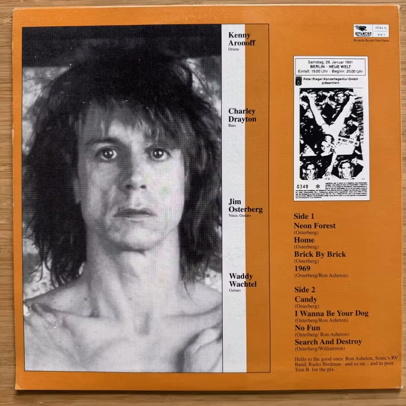 IGGY POP Murder City Nights (Revanche - France original) (VG+) LP