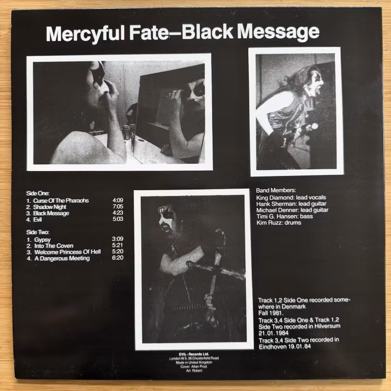 MERCYFUL FATE Black Message (Evil - Sweden reissue) (NM) LP