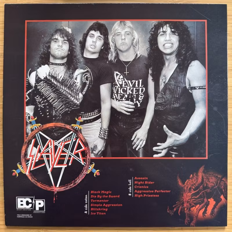 SLAYER Satan’s Children 1983 (Blue vinyl) (BC - USA original) (NM) LP