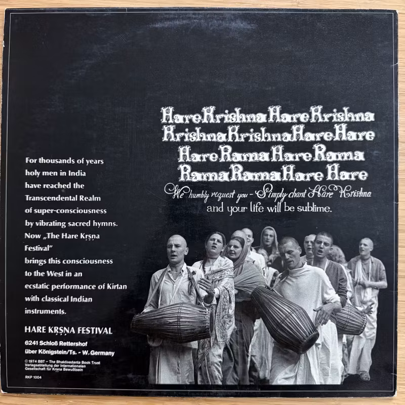 HARE KRSNA FESTIVAL Hare Kṛṣṇa Festival (Radha Krsna - Germany original) (VG+/EX) LP