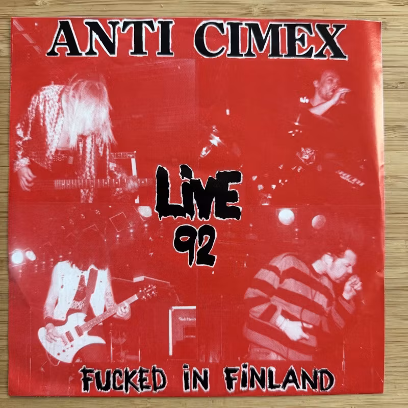 ANTI CIMEX Fucked In Finland - Live 92 (Blue vinyl) (Arda - Sweden original) (VG+/EX) 7"