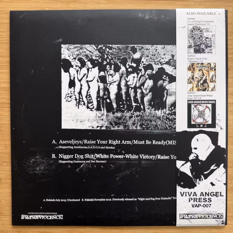 XENOPHOBIC EJACULATION Forward! White Power! White Victory! Live Assaults 2012 & 2015 (Viva Angel Press - China reissue) (NM) LP