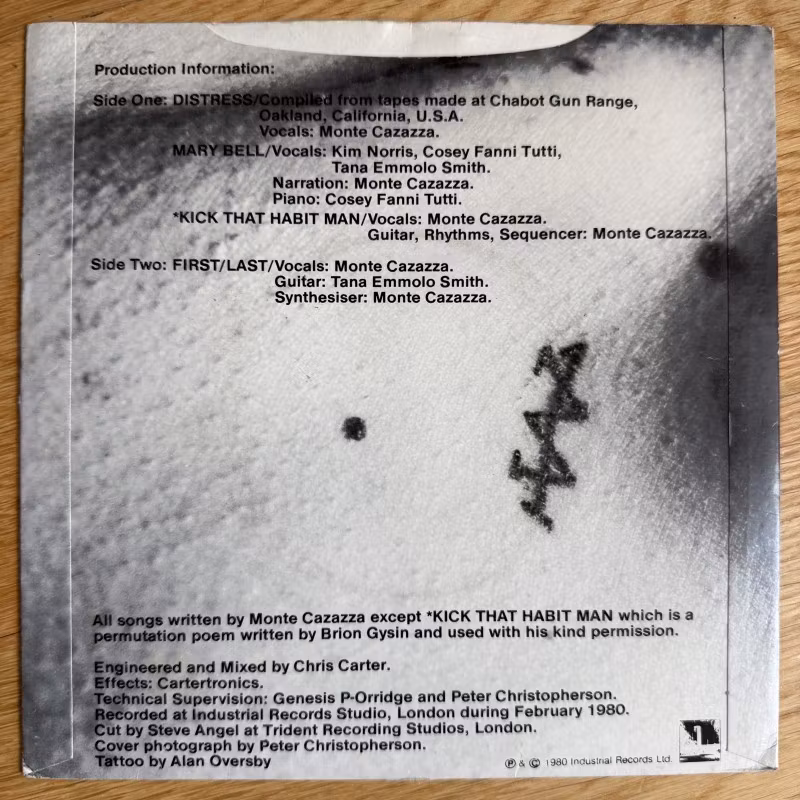 MONTE CAZAZZA Something For Nobody (Industrial - UK original) (VG+) 7"
