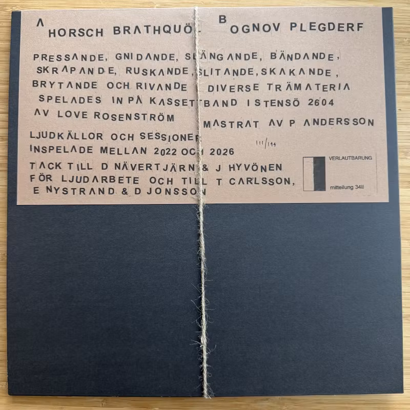 OCHU Ljud För Efterblivna (Verlautbarung - Germany original) (NM) LP