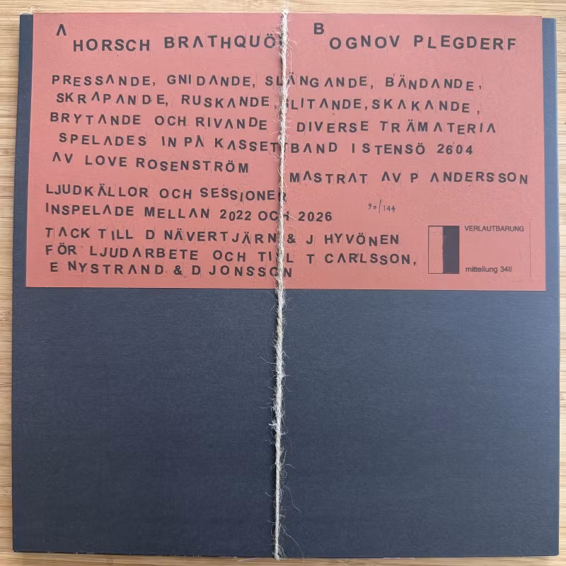 OCHU Ljud För Efterblivna (Verlautbarung - Germany original) (NM) LP