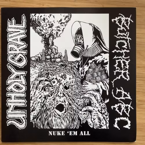 UNHOLY GRAVE / BUTCHER ABC Nuke 'Em All (Haunted Hotel - USA original) (EX) 7"