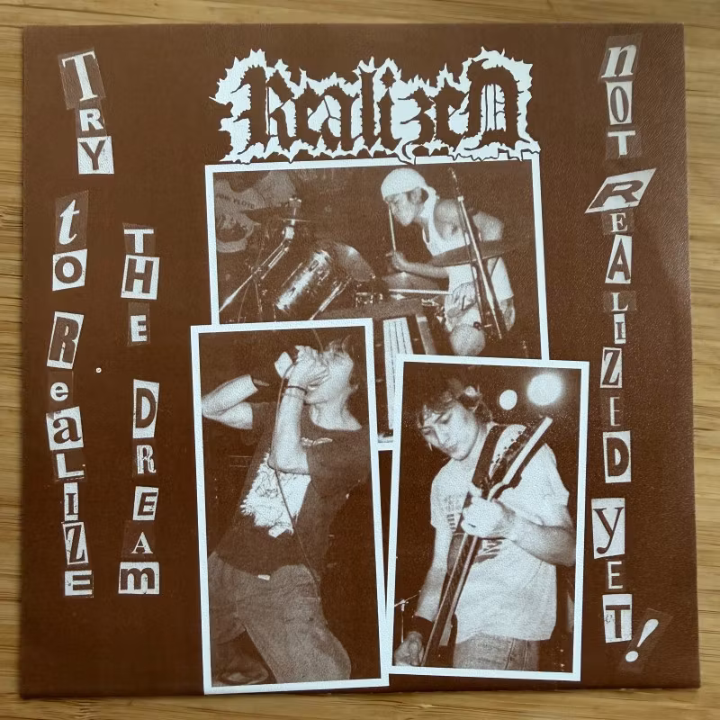 REGURGITATE / REALIZED Split (Brown vinyl) (Stuhlgang - Germany original) (EX) 7"