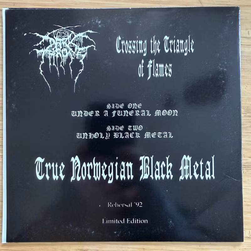 DARKTHRONE Crossing The Triangle Of Flames (No label - Europe original) (EX/NM) 7"