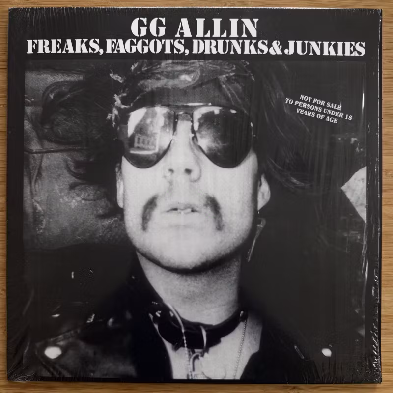 GG ALLIN Freaks, Faggots, Drunks & Junkies (MVD - USA 2022 reissue) (NM/EX) LP