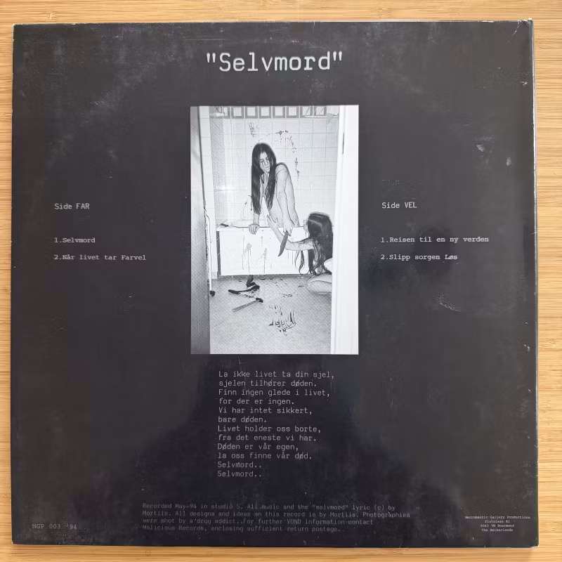 VOND Selvmord (Necromantic Gallery - Holland original) (VG+ LP