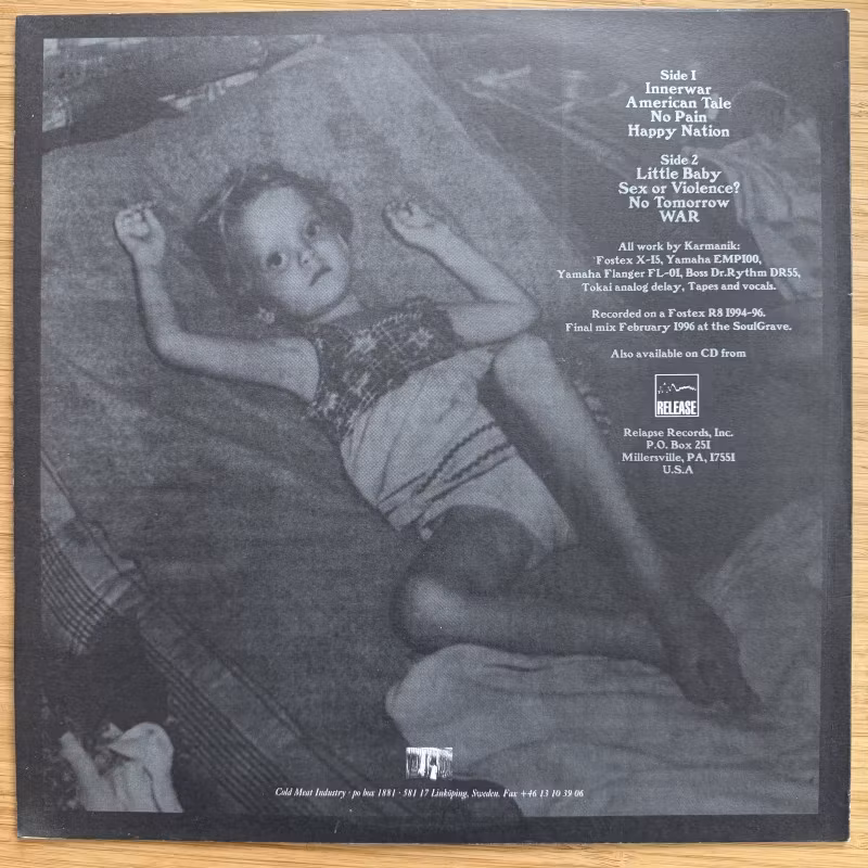 BRIGHTER DEATH NOW Innerwar (Cold Meat Industry - Sweden original) (EX) LP
